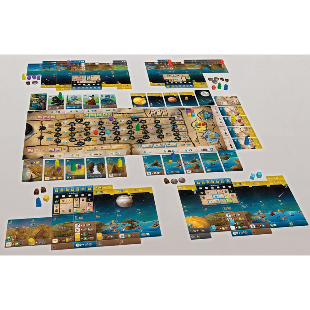 Renegade Games Wayfarers of the South Tigris House of Wisdom reference in play