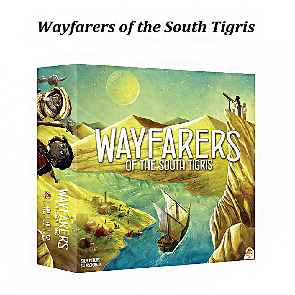 Renegade Games Wayfarers of the South Tigris tabletop scene evokes ancient Baghdad exploration