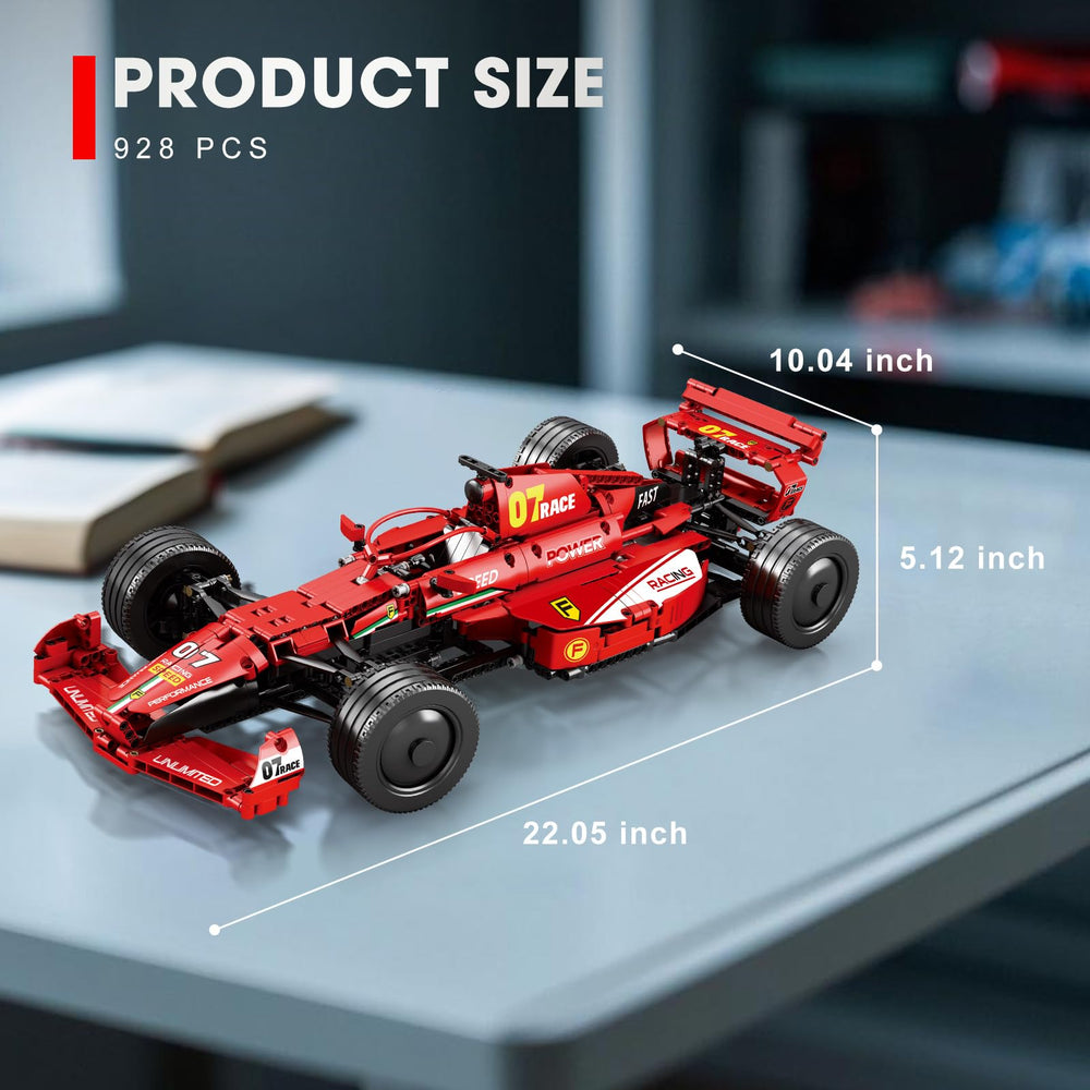Reobrix F1 cars building set features durable construction for long-term display.