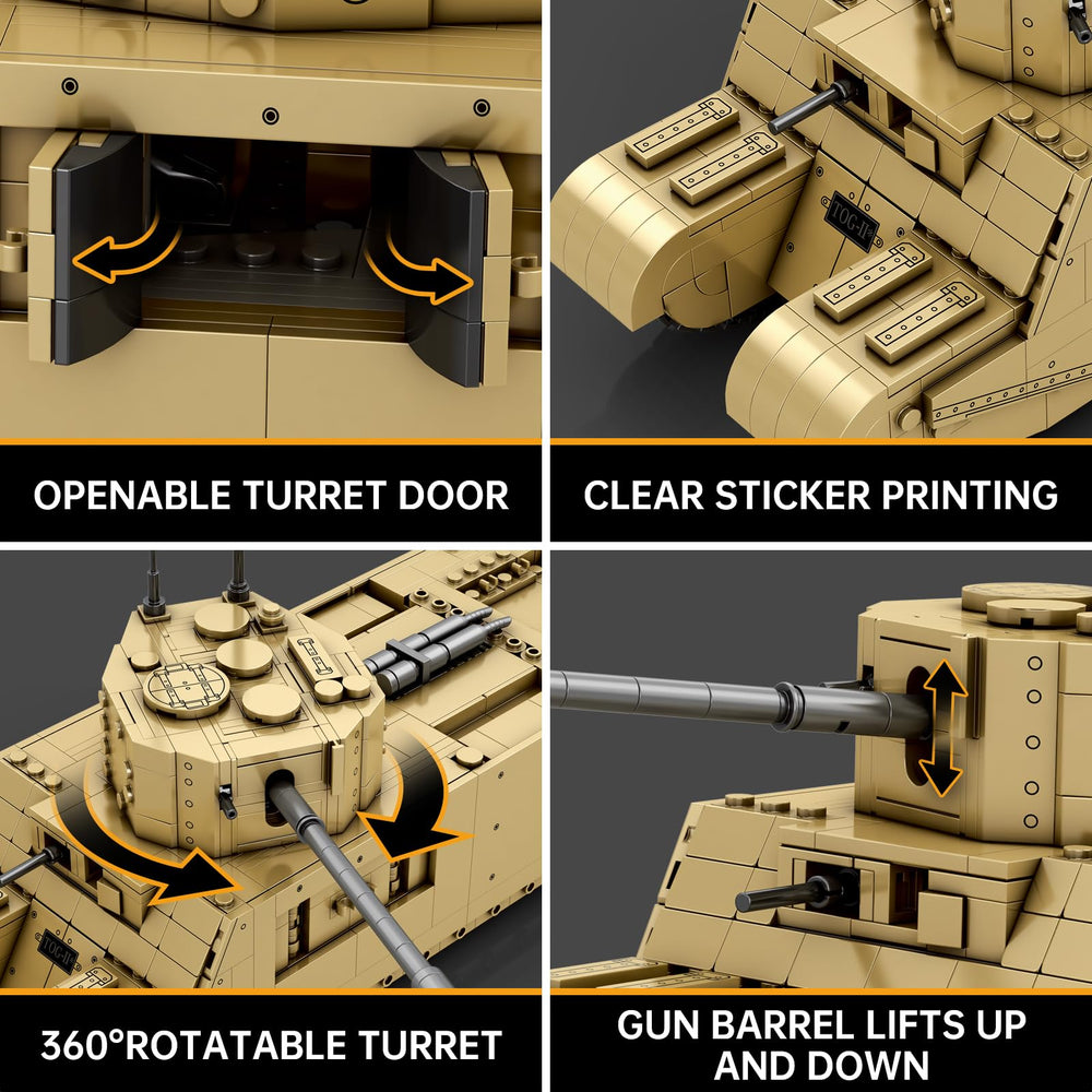 Reobrix TOG2 tank gun barrel movement for dynamic posing