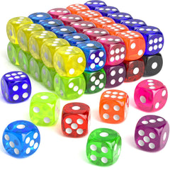 Rerdeim 60-piece dice set: vibrant bulk dice for classroom use and family game nights.