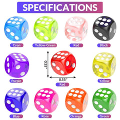 Rerdeim transparent pips dice emphasize clear readability during play