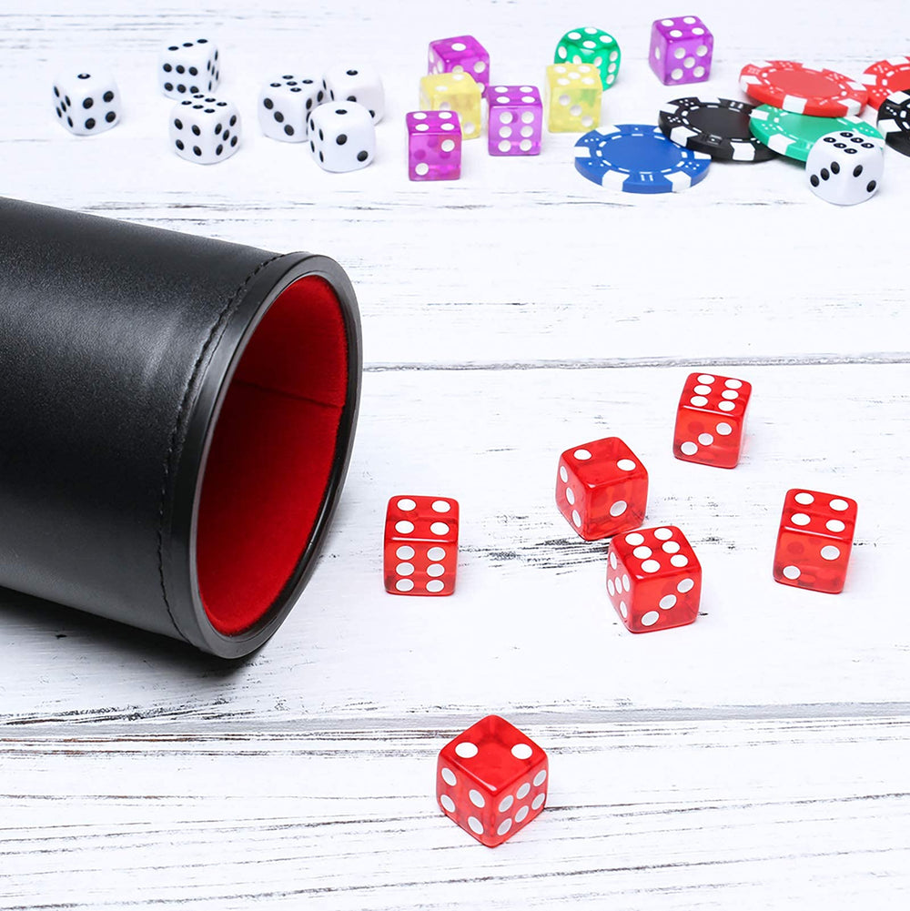 RERIVER six red translucent D6 dice for vibrant gameplay.