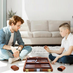 RERIVER classic backgammon set supports versatile play settings.