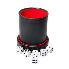 RERIVER dice cup lid closeup showing secure fit for spill protection.