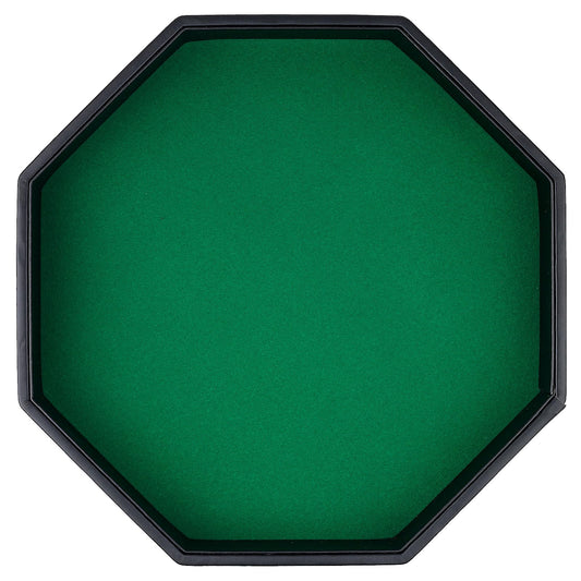 RERIVER dice tray with green PU leather outside for durable tabletop use