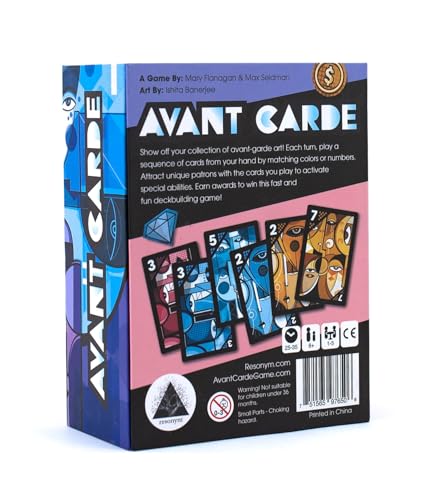 Resonym Avant Carde cards spread—colorful deck for quick, strategic play.