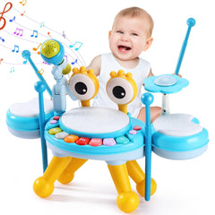 Resosese toddler drum set with 3 pads boosts early rhythm skills and playtime.
