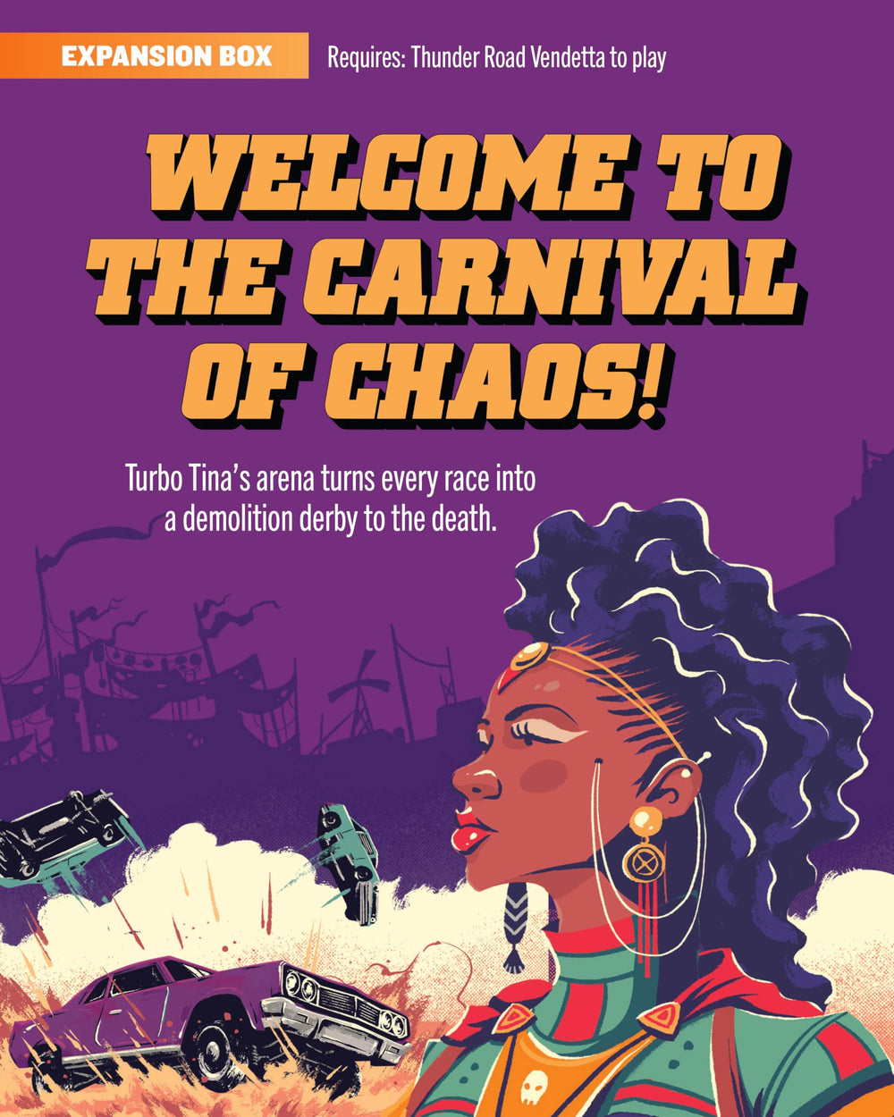 Thunder Road Vendetta Carnival Chaos arena board double-sided for varied rounds