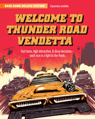 Restoration Games Thunder Road Vendetta choppers miniatures add cinematic wrecks.