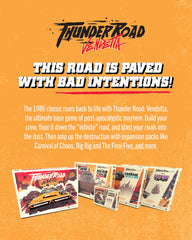 Restoration Games Thunder Road Vendetta setup supports quick, scalable play.