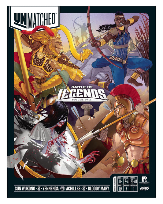 Restoration Games Unmatched Vol 2 hero miniatures ready for dynamic duels