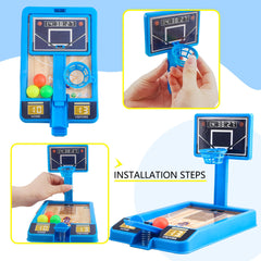 Restroma desktop basketball board with durable ABS construction for long-lasting use.