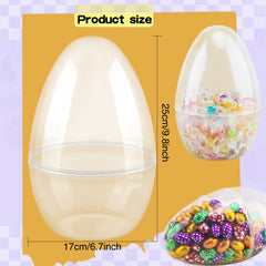 Restroma fillable Easter egg 10-inch transparent design allows easy revealing surprises.