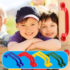 Restroma safety handle mounted on a climbing frame for support
