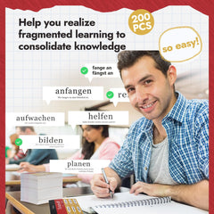 Resurhang 200-piece flashcards pack designed for focused language learning