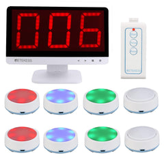 Retekess TM101 remote control guides screen updates during quiz play.