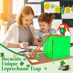 RGJ Finished painted trap display enhances St. Patrick's Day decor.