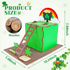RGJ Leprechaun Trap Kit in green with rainbow accents for festive decor.