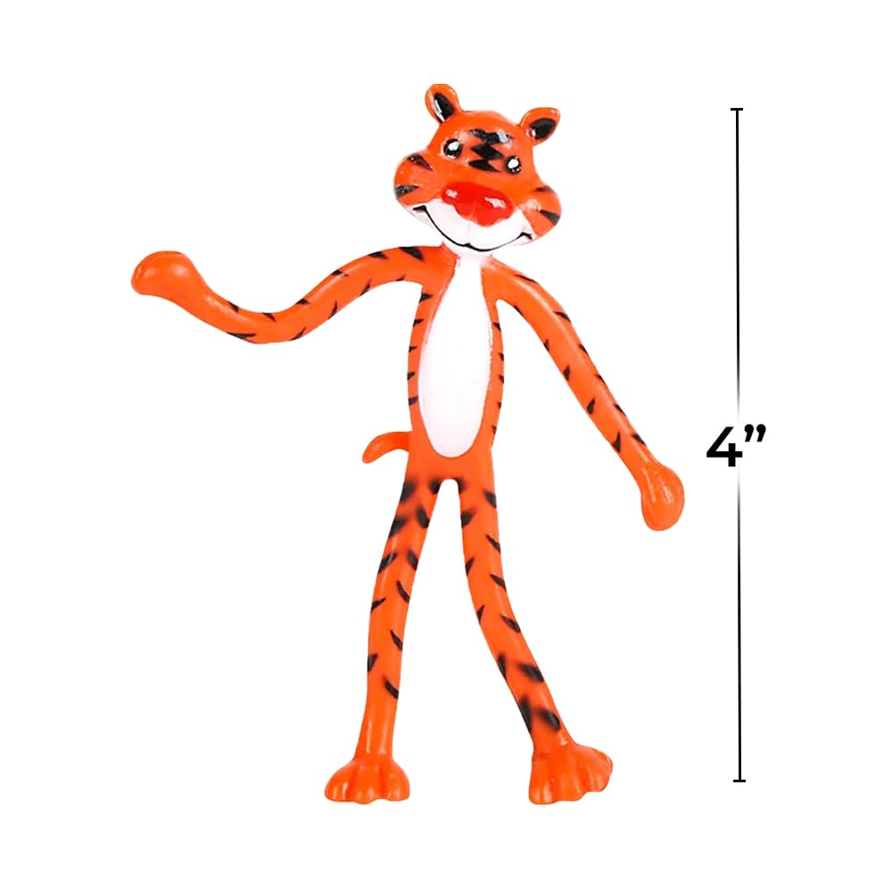 Rhode Island Novelty 4-inch bendable zoo animals for party-favors; encourage creative pretend play