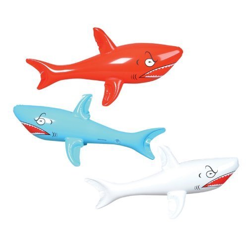 Rhode Island Novelty 46in inflatable sharks trio decor for vibrant pool parties