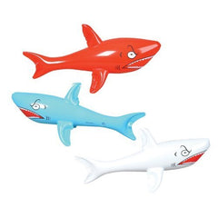 Rhode Island Novelty 46in inflatable sharks trio decor for vibrant pool parties