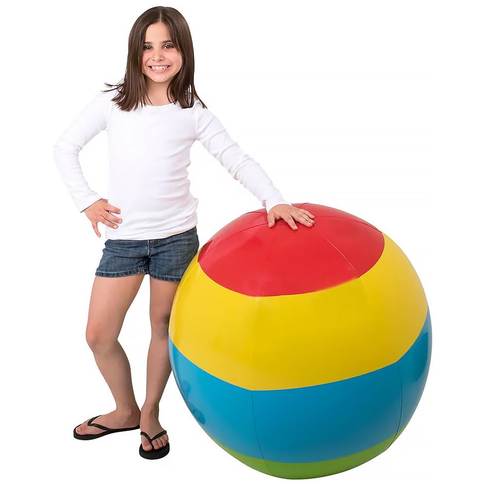 Rhode Island Novelty large beach ball enables fun, family-friendly group games.