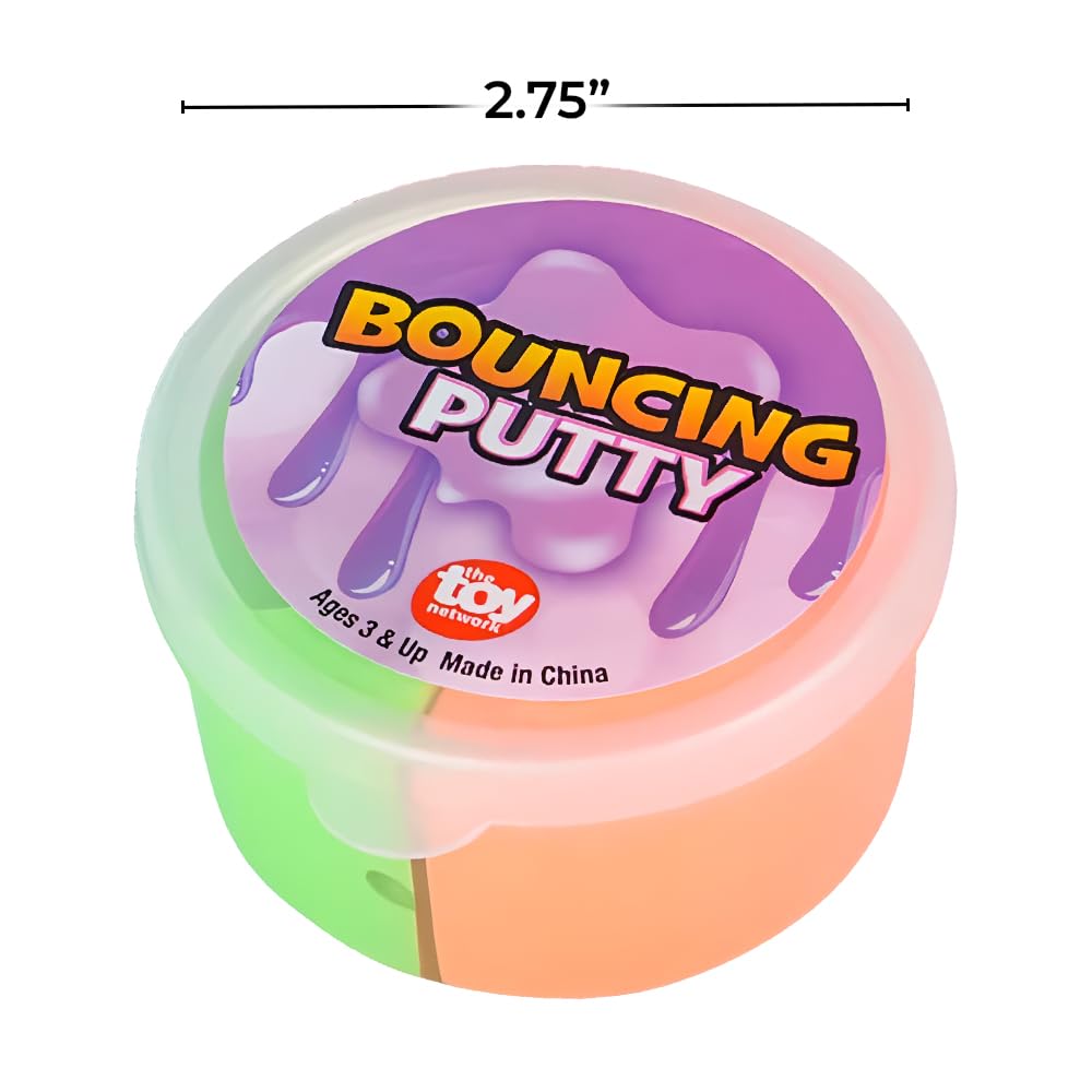 Rhode Island Novelty bouncy putty colors being squeezed and mixed.