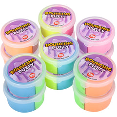 Rhode Island Novelty bouncy putty in a display box, ready for party play.