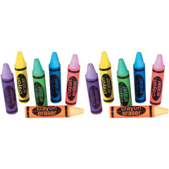 Rhode Island Novelty crayon eraser yellow, ideal for classroom work and neat erasing on paper.