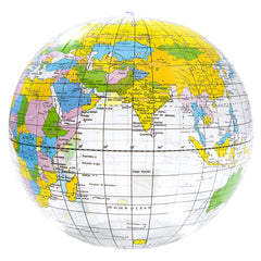 Rhode Island Novelty inflatable globe used for fun toss games and geography quizzes.