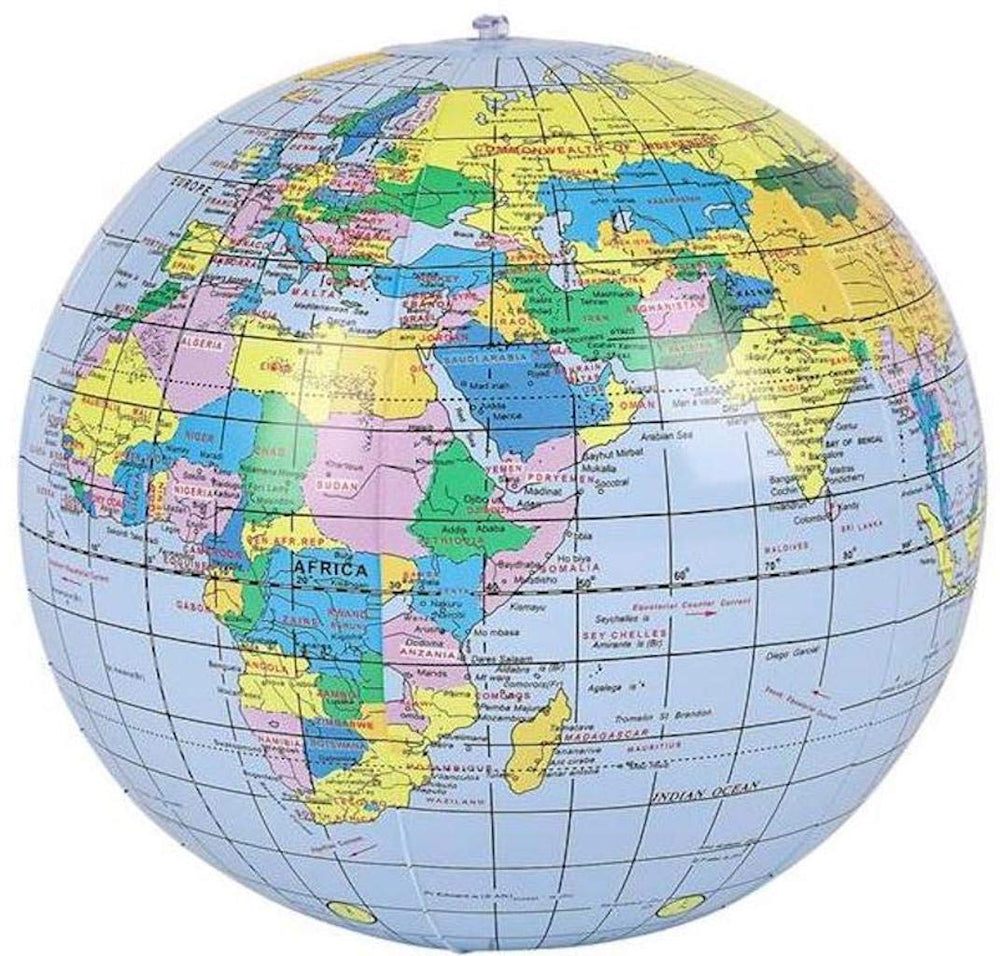 Rhode Island Novelty inflatable globe 16-inch, ideal for classroom learning and interactive geography play
