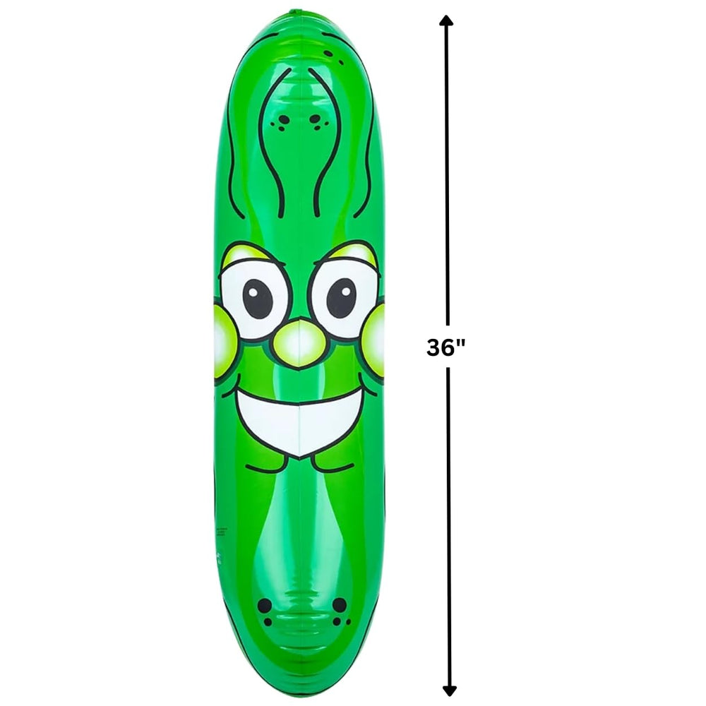 Rhode Island Novelty inflatable pickle used as a playful photo prop.