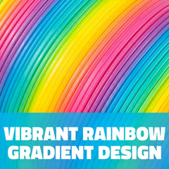 Rhode Island Novelty rainbow jumbo coil spring stretched to show vivid hues and length