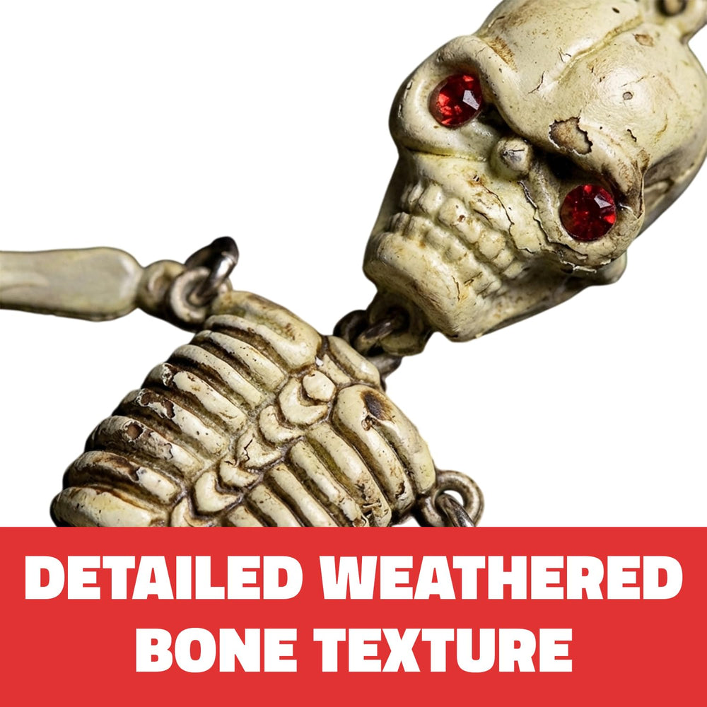 Rhode Island Novelty skeleton keychain as zipper pull combines style and practicality.