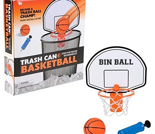 Rhode Island Novelty Trash Can Basketball Set ball for fast, indoor fun