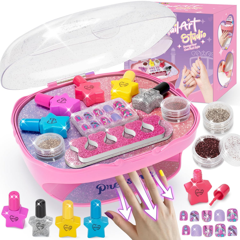 RIANEAN girls nail polish set packaging with all-in-one kit