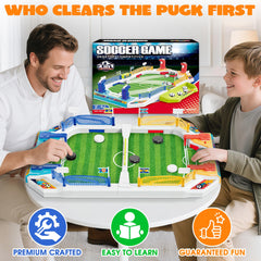 RIANEAN Mini Soccer Board Game travel-compact design for on-the-go fun.