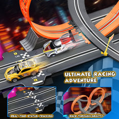 RIANEAN track includes four high-speed cars for head-to-head racing.