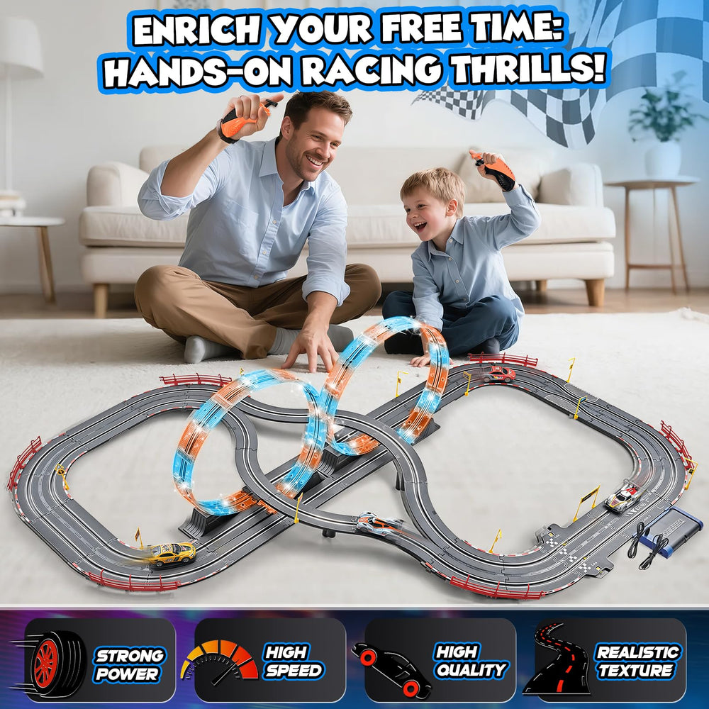 RIANEAN slot track assembly process highlights easy setup and child-friendly design.