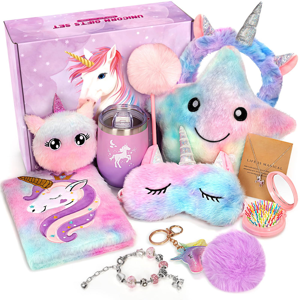 RIANEAN Unicorn Gifts gift box with vibrant contents for birthdays and holidays.