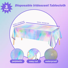 Ricawa iridescent tablecloth creates a luminous base for meals, gifts, and cocktails.