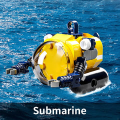 RiceBlock Operational Crane supports interactive deployment of the submarine and shark cage.