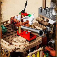RiceBlock Pirate Town House Treasure Maps captures secrets of coastward adventures