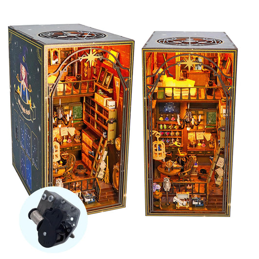 RICFURPET Mira magic house diorama enhances shelf display with whimsy.