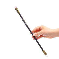Rich Boxer pink crystal magic wand with handcrafted wood for magical play and decor
