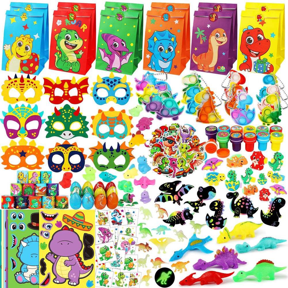 RichSmile dinosaur party favors kit with 300+ pieces for quick party setup