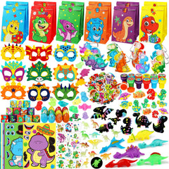 RichSmile dinosaur party favors kit with 300+ pieces for quick party setup