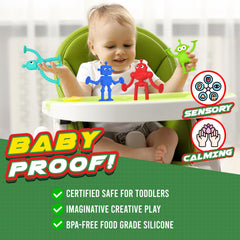 Richtim no-hole bath toy with safe silicone is easy to clean.