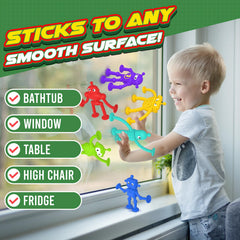 Richtim stacking robot suction cups encourage shape building during bath time.